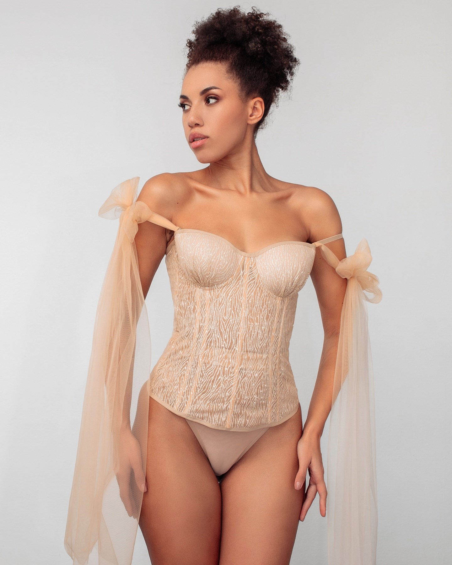Long lace corset