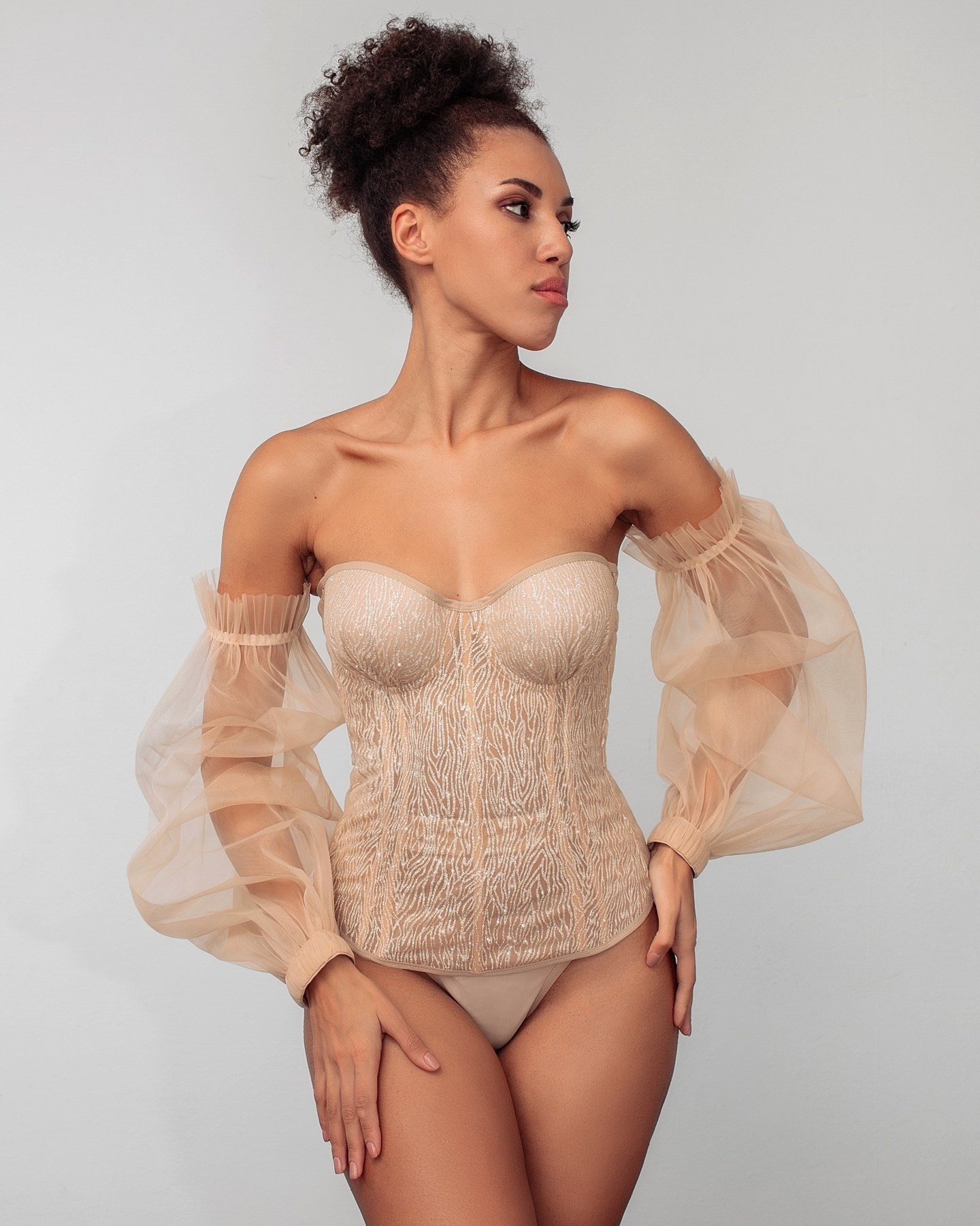 Long lace corset