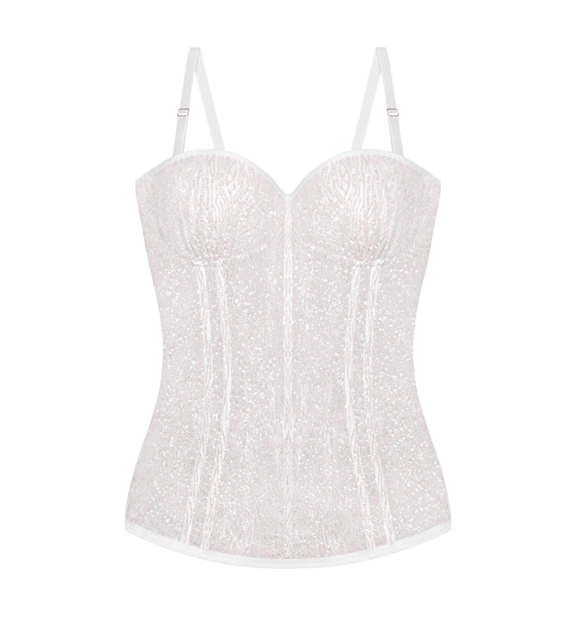 Corset with glitter is long
