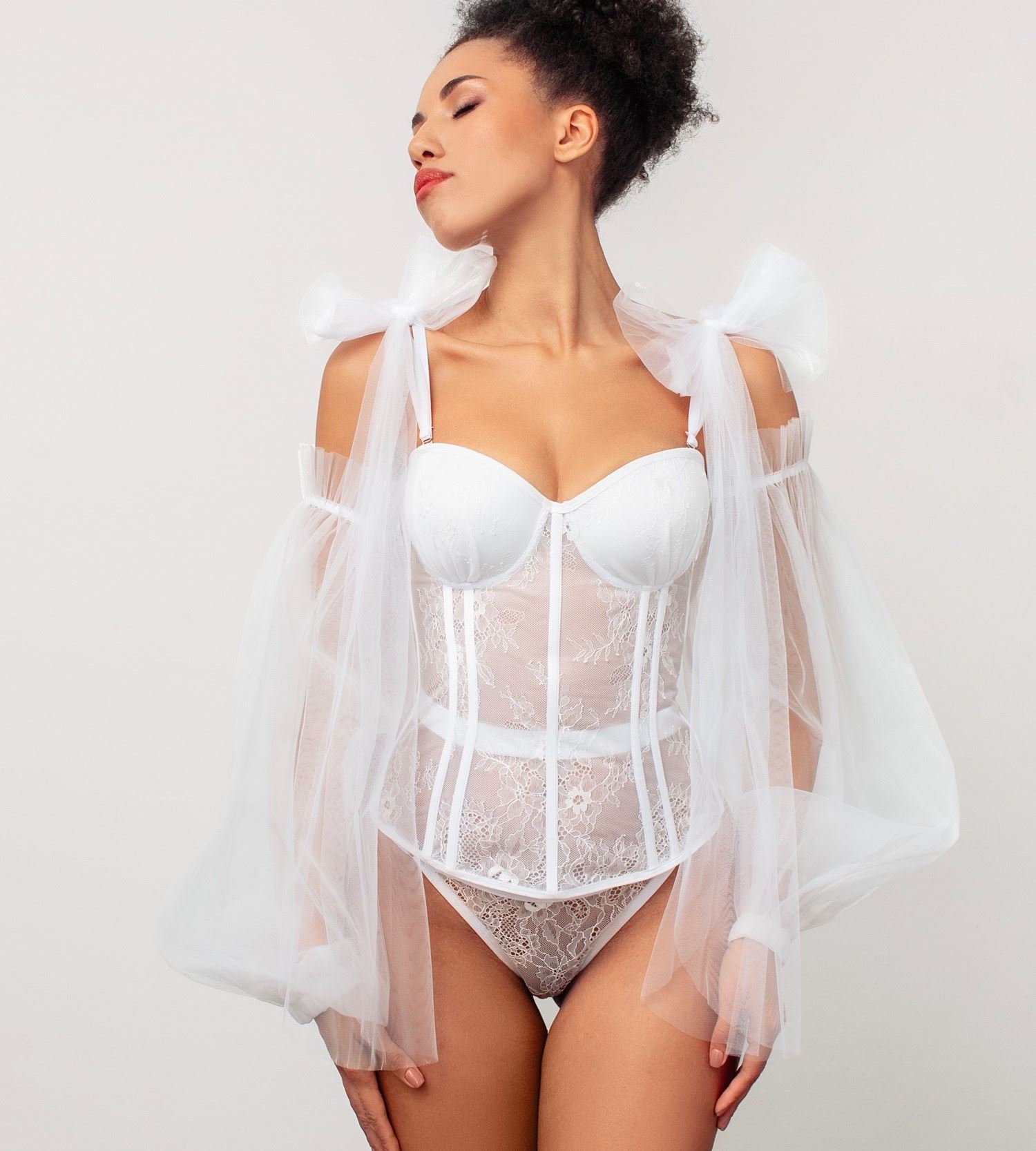 Long lace corset